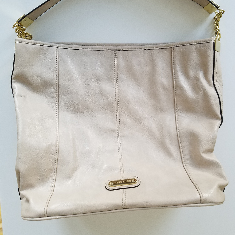 Anne Kleine Leather Purse Off White